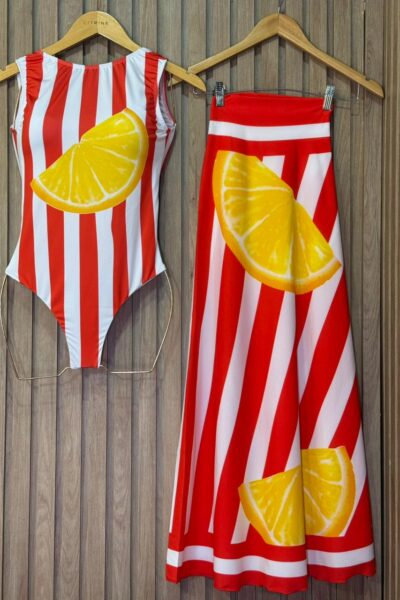 Conjunto Body Maiô Gola Canoa E Saída De Banho Havaí Vita Ref: 761