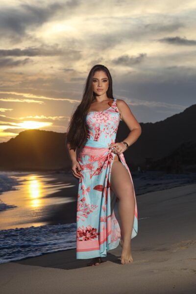 Conjunto Body Maiô E Saída De Banho Aurora Ref: 961