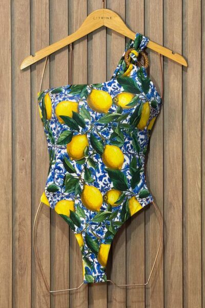 Body Maiô Nula Manga Fivela Blue Citrus Ref: 958
