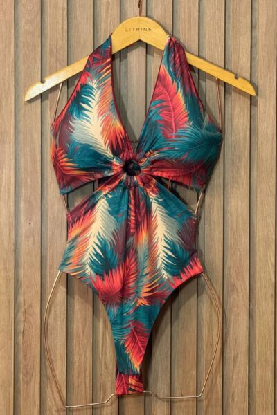 Body Maiô Argola Em Madeira Zafira Tropical Ref: 49